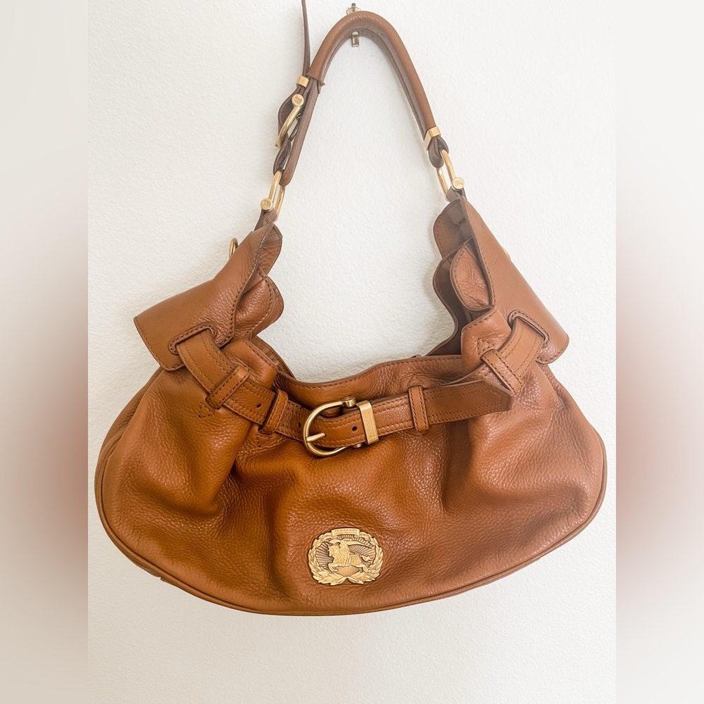 Burberry Stylish Tan Leather Bag